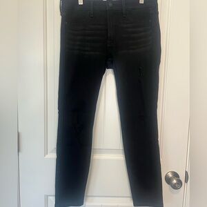 Abercrombie Distressed Black Jeans - 6 Short